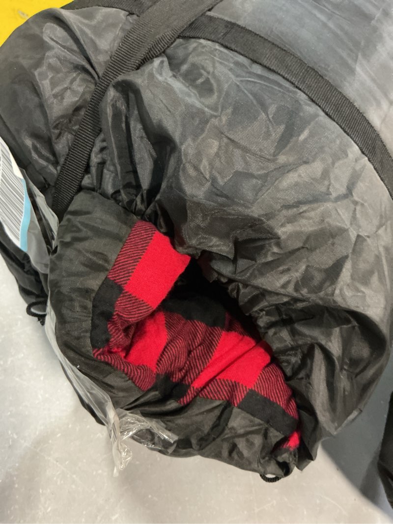 Condition photo showing Good Condition for shinhye 0 degree sleeping bag for adults - cotton flannel 4 season cold weather winter, xxl big and tall camping sleeping bag with compression sack black-right-new