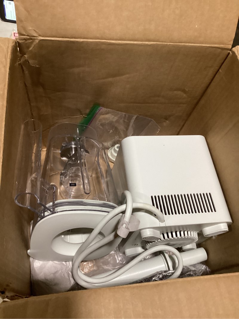 Condition photo showing Good Condition for Chefman Obliterator 48 oz Countertop Blender for Smoothies, 1380W Motor to Crush Ice, Nuts, and Frozen Fruit with Stainless Steel Blade, Auto Blend Function, Includes Tamper and Scraper - Concrete CONCRETE Power Blender