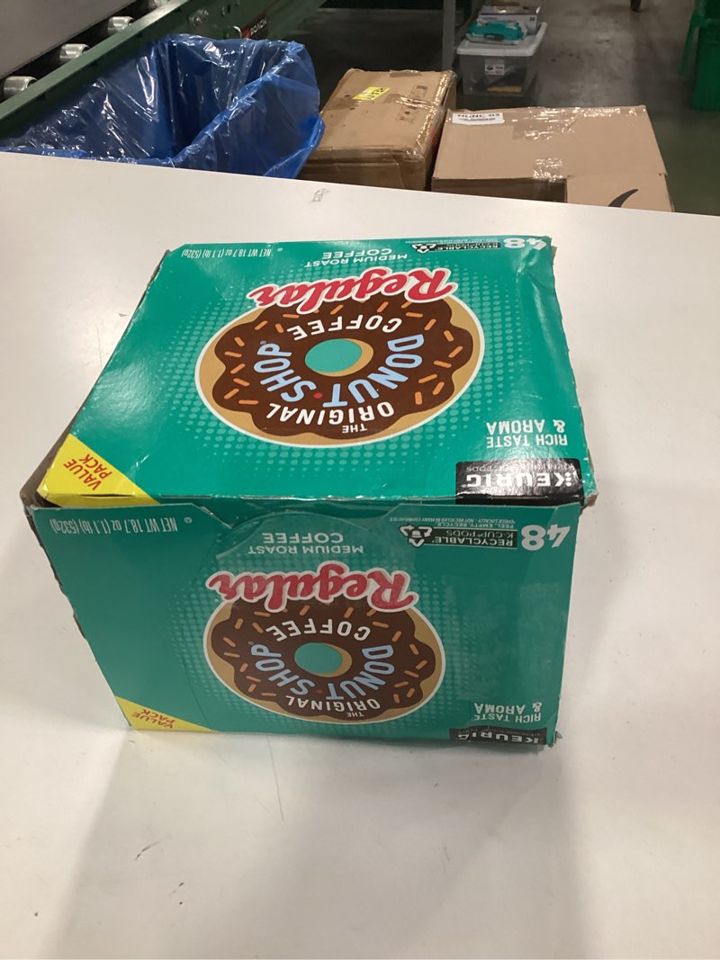 the original donut shop regular, single-serve keurig k-cup pods, medium roast coffee pods, 48 count original 48 count (pack of 1)