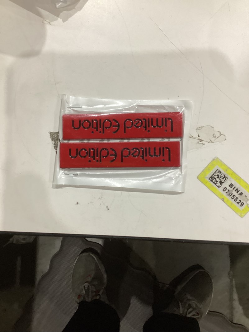 Condition photo showing New/Like New for 2PCS Chrome Metal Limited Edition Logo Car Badge 3D Premium Car Rear Trunk Sticker Side Decal(red Black)