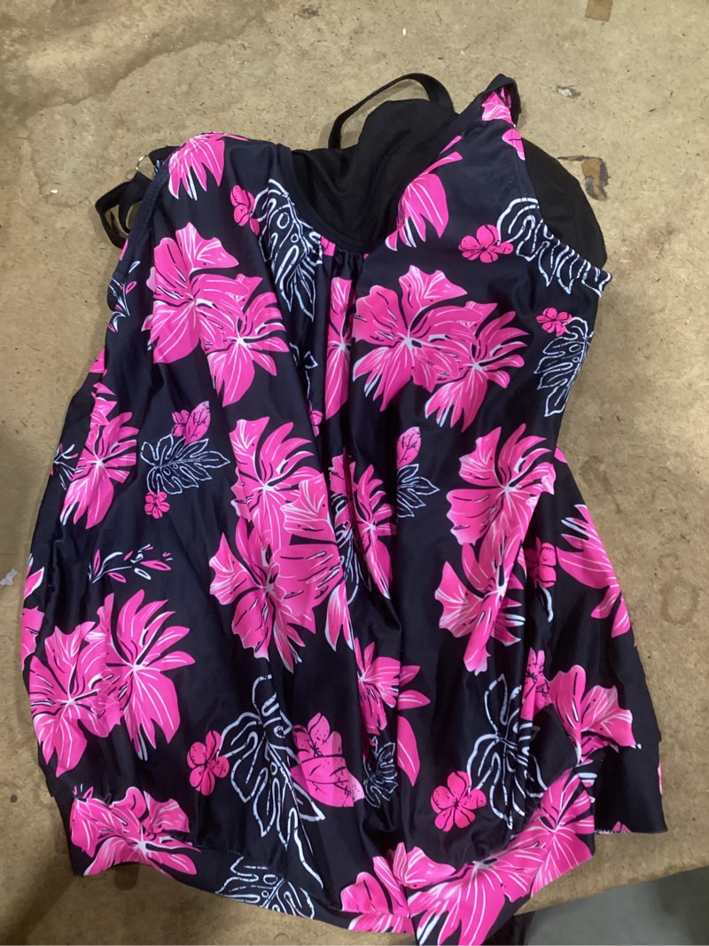 Condition photo showing New/Like New for tempt me women high waisted swim skirt - bathing suit bottoms tummy control swimsuit skirt with pocket 2025 large pink