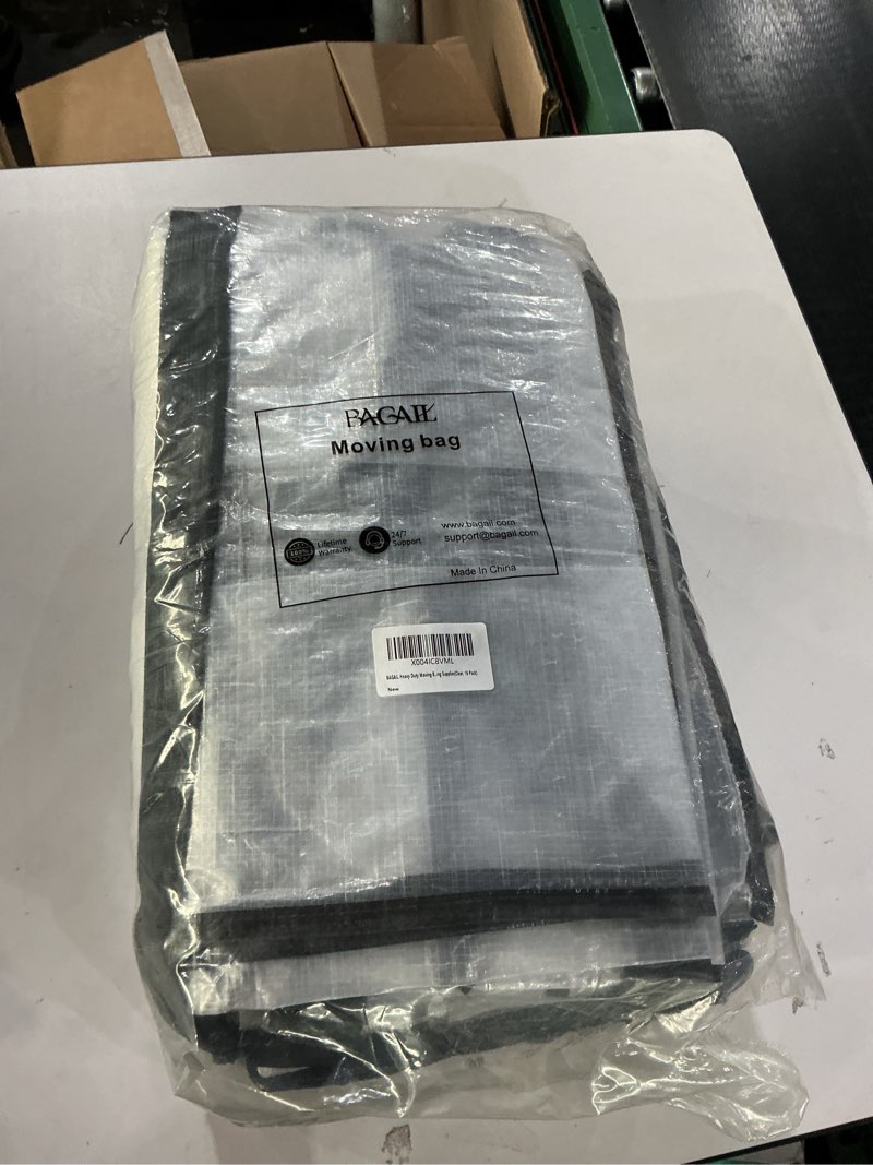 Condition photo showing New/Like New for BAGAIL Heavy Duty Moving Bags with Strong Handle, Extra Large Moving Boxes, Storage Tote for Clothes, College Moving Supplies(Clear, 16 Pack) Clear 80L-16pack-Standard