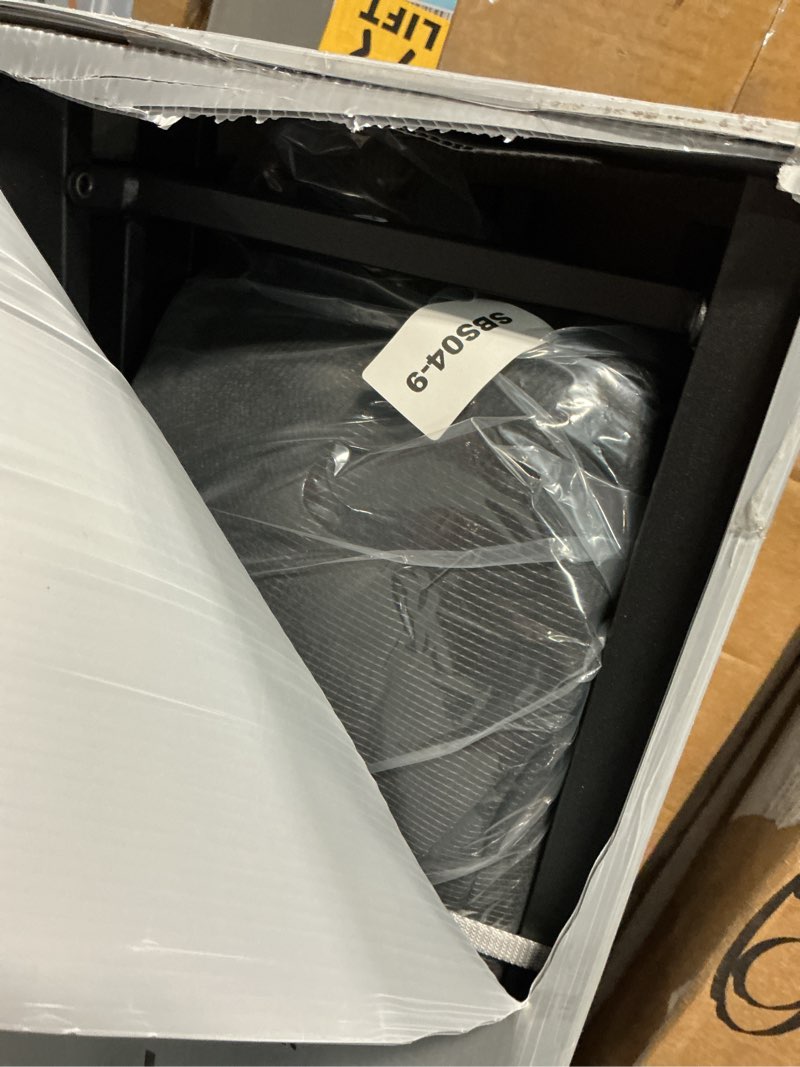 Condition photo showing Good Condition for yormdmo box springs with fabric upholstered, 9 inch queen size box spring, high profile black heavy duty metal bed base mattress foundation for queen bed 9 inch with upholstered queen