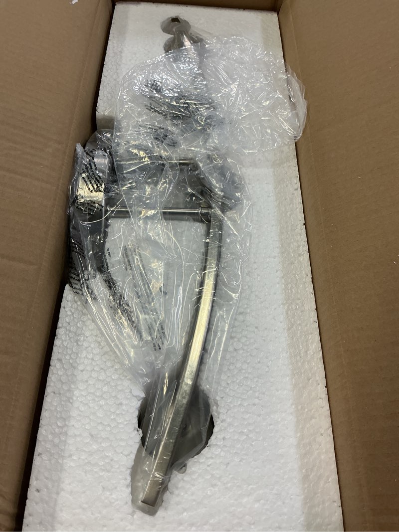 Condition photo showing Good Condition for progress lighting p2010-09 adorn etched glass traditional bath vanity light, 21.5 in x 7.5 in x 6.625 in, 3-light, brushed nickel 3 light brushed nickel
