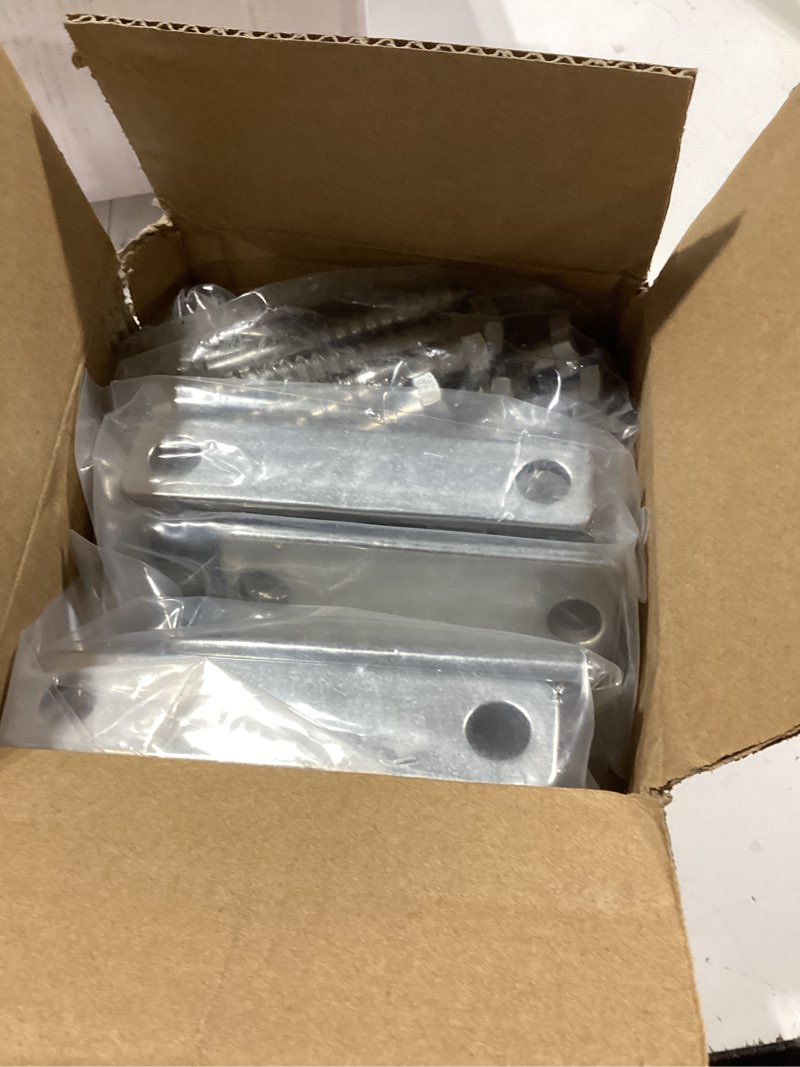 Condition photo showing Good Condition for wellmade 4 pack heavy duty 304 stainless steel gate hinges – wall mount, non-weld one-piece design, supports 600lbs, rustproof for farm/barn/fence gates (screws included)
