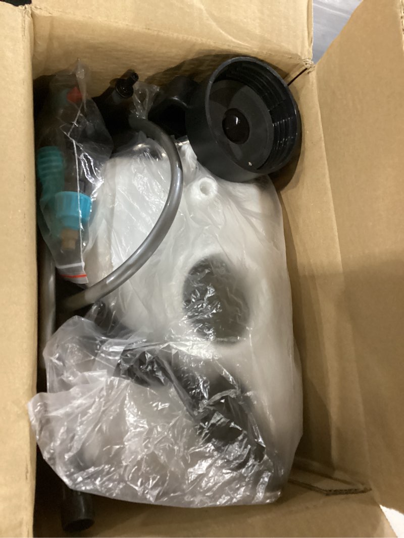 Condition photo showing New/Like New for (not tested)degge battery powered sprayer 2 gallon, 7.4v powerful electric pump sprayer, weed killer sprayers with rechargeable handle & 5 mist nozzles & retractable wand & adjustable strap for lawn, garden, yard blue
