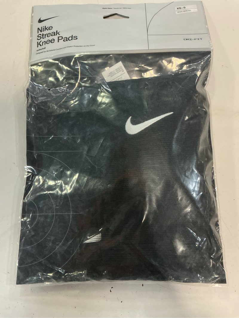 Condition photo showing New/Like New for nike streak dri-fit volleyball knee pads black xs-s