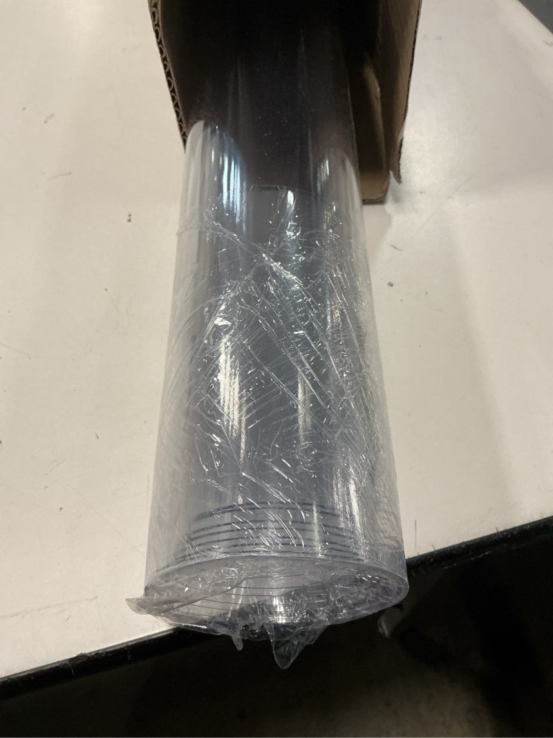 Condition photo showing Good Condition for clear table cover protector rectangle 42 x 68 inch, 1.5mm transparent plastic table protector waterproof, anti-scratch clear desk mat for office desktop dresser dining table, fda compliant clear 1.5mm 42'' x 68''