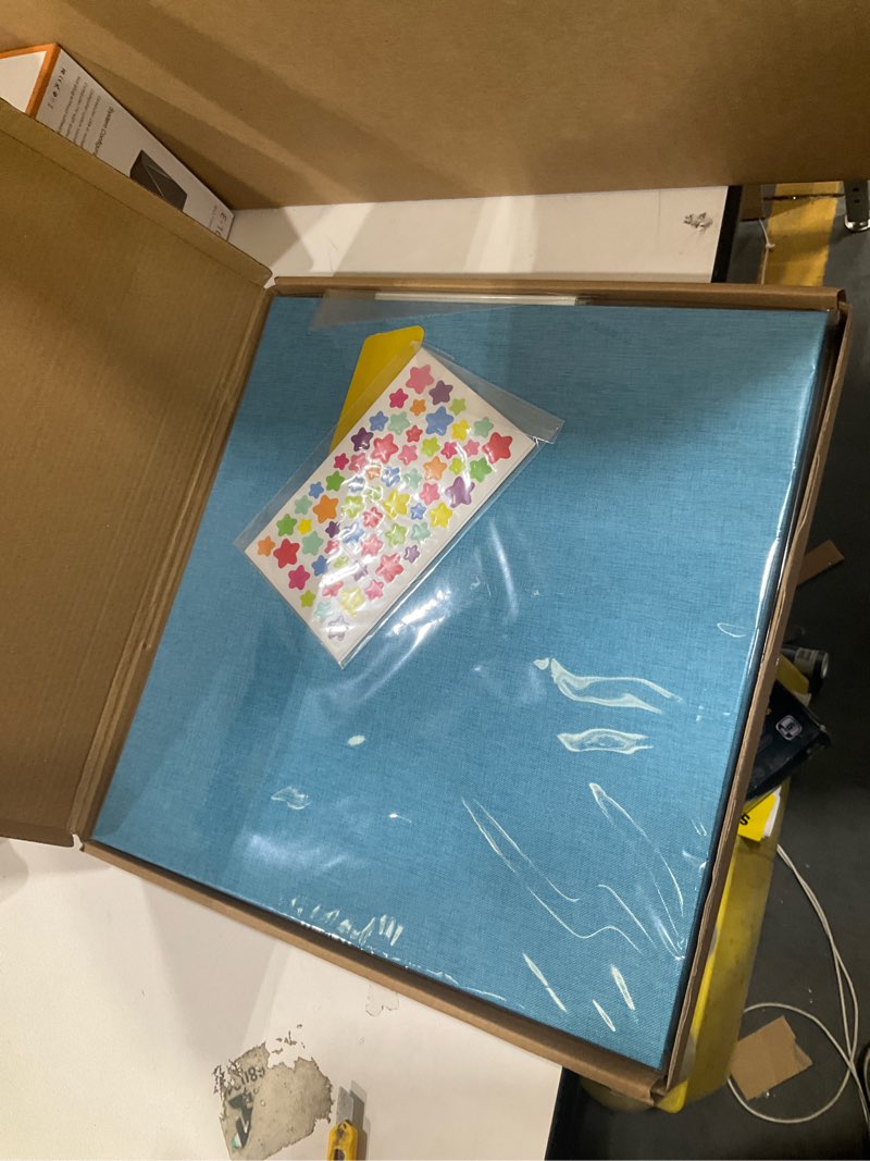 Condition photo showing New/Like New for zesthouse photo album self adhesive pages, 60 pages magnetic scrapbook albums with sticky page, photos album holds 8x10 & 5x7 & 4x6 & 6x8 & 3x5, large picture book ideal gift for family wedding baby 11"x10.6"/white 60 pages blue