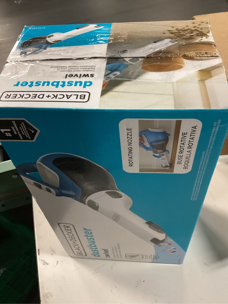 Condition photo showing New/Like New for BLACK+DECKER dustbuster AdvancedClean Handheld Vacuum Cordless, Compact Home and Car Vacuum with Crevice Tool ,Rotating Nozzle and Charging Station, Large Dust Bowl (CHV1410L)