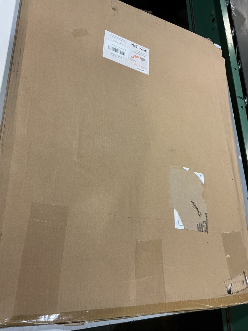 Condition photo showing As Is for upsimples 24x30 puzzle frame, display pictures 18x24 with mat or 24 x 30 without, wall hanging poster frames, black, 1 pack black 24x30