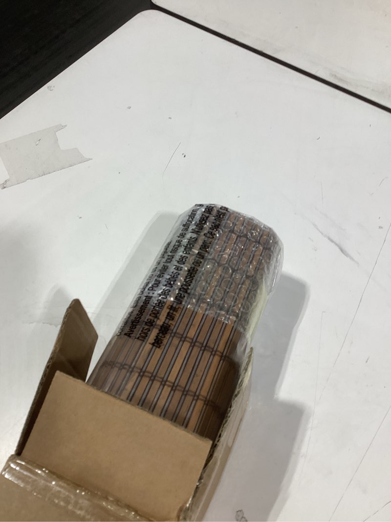 Condition photo showing New/Like New for LazBlinds No Tools No Drill Cordless Bamboo Roman Shades, Light Filtering Window Treatment, Roll Up Bamboo Blinds for Window 34'' W x 64'' H, Ceylon Light Russet Ceylon Light Russet 34'' W x 64'' H