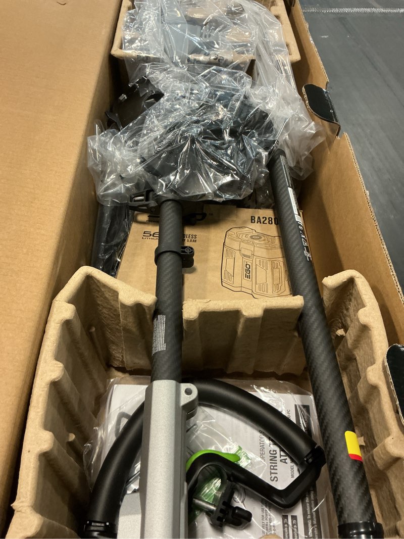Condition photo showing Good Condition for ego power+ multi-head system with line iq, powerload 56-volt 17-in straight shaft attachment capable battery string trimmer 5 ah