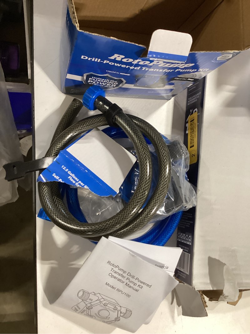 Condition photo showing Good Condition for rotopump drill-powered transfer pump kit plastic kit