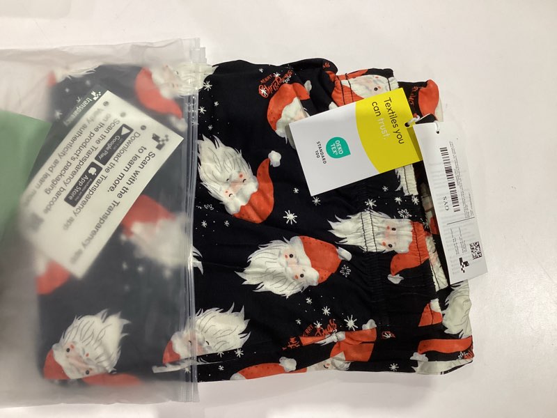 Condition photo showing Good Condition for GYS Men's Bamboo Viscose Pajama Pants, Soft Sleep Lounge Pants Comfy Pj Bottoms with Pockets & Drawstring Santa Claus Black Small