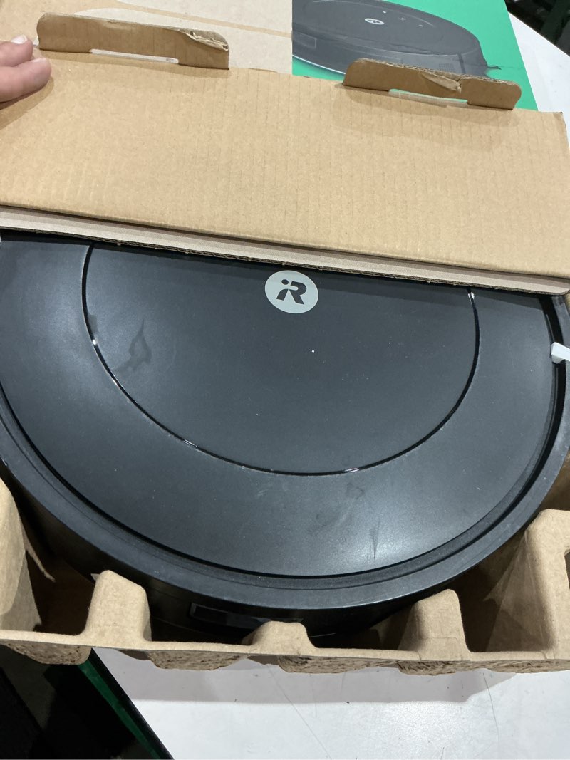 Condition photo showing As Is for irobot roomba combo robot vacuum & mop (y0110) - easy to use, power-lifting suction, vacuums and mops, multi-surface cleaning, smart navigation cleans in neat rows, self-charging, alexa