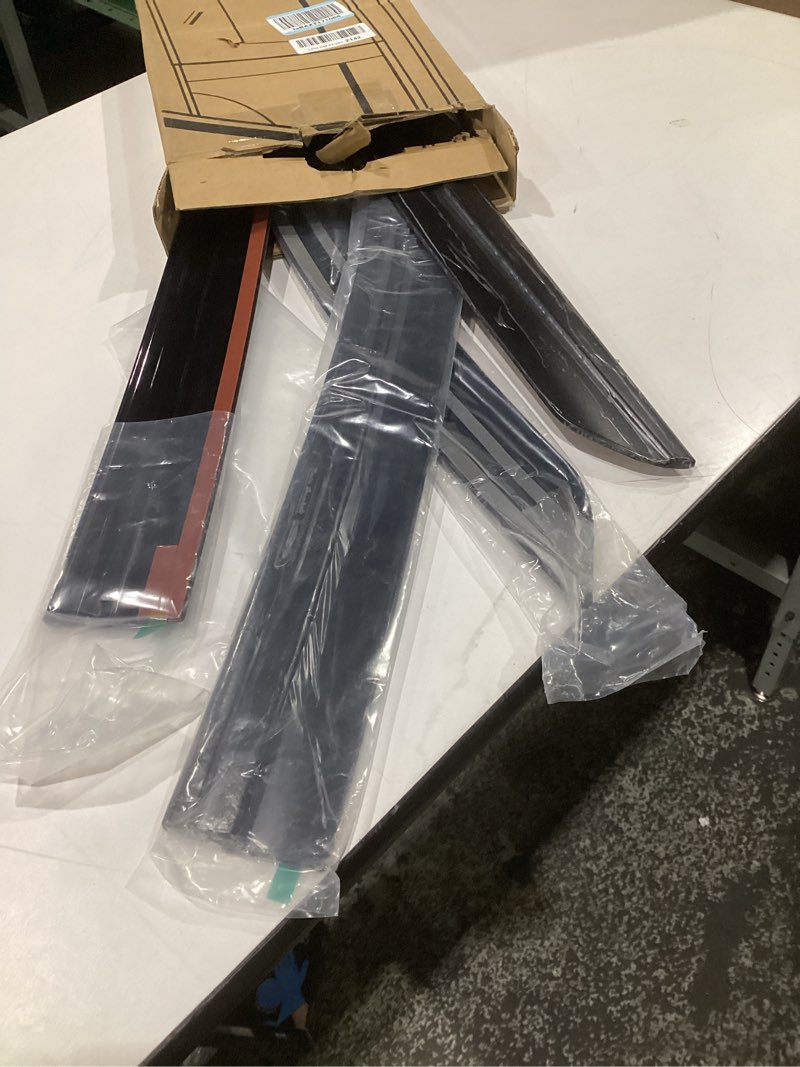 Condition photo showing As Is for (used)rain guards fit for ford f150 super crew 2015-2026, tape-on side windows wind deflectors for ford f250, f350, f450, f550 2017-2022, window rain guard for trucks - 4 pcs 2015-2024 ford f150 supercrew (tape-on)