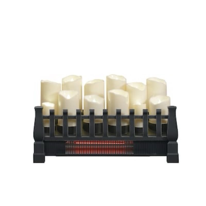 Duraflame 20.7-in W 5200-BTU Black Electric Fireplace Logs with Heater and Remote