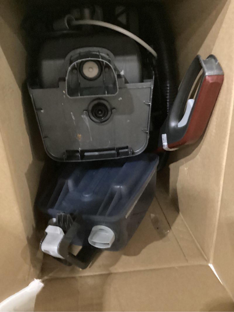 Condition photo showing As Is for not tested ****hoover powerscrub deluxe carpet cleaner machine, deep cleaning carpet shampooer machine, spinscrub brushes, heatforce drying, pet & upholstery tools, pair with hoover carpet cleaner solution