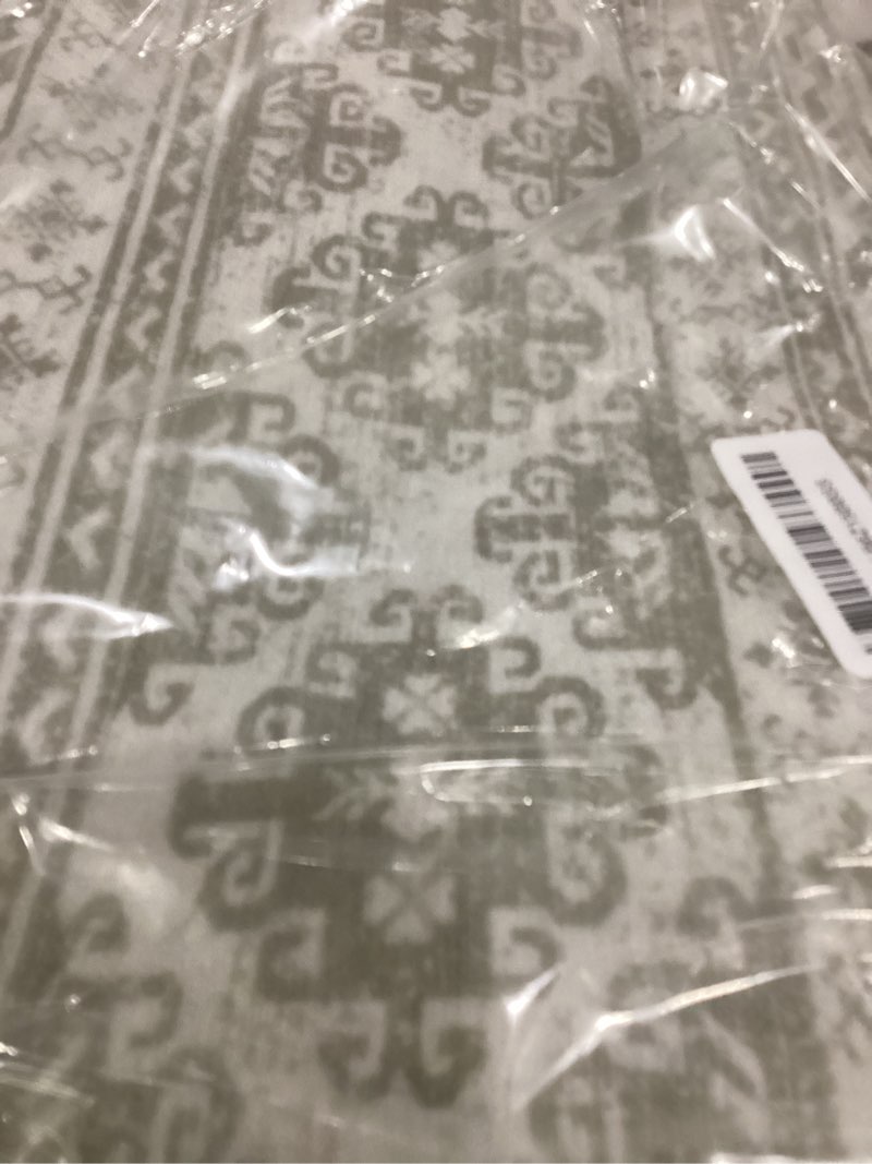 Condition photo showing Good Condition for rugsure washable area rugs 2'6'' x 8' - 1/6 thick - moroccan-inspired -stain & water resistant non-slip - resistant rug for living room, bedroom, nursery, pet & child friendly (grey) morocco-grey 2'6" x 8' (rectangular)