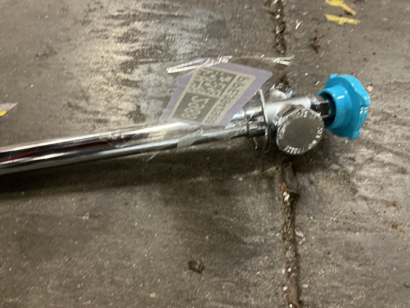 Condition photo showing As Is for 1/2 in. push-to-connect x 3/4 in. mht x 8 in. brass anti-siphon frost free sillcock valve