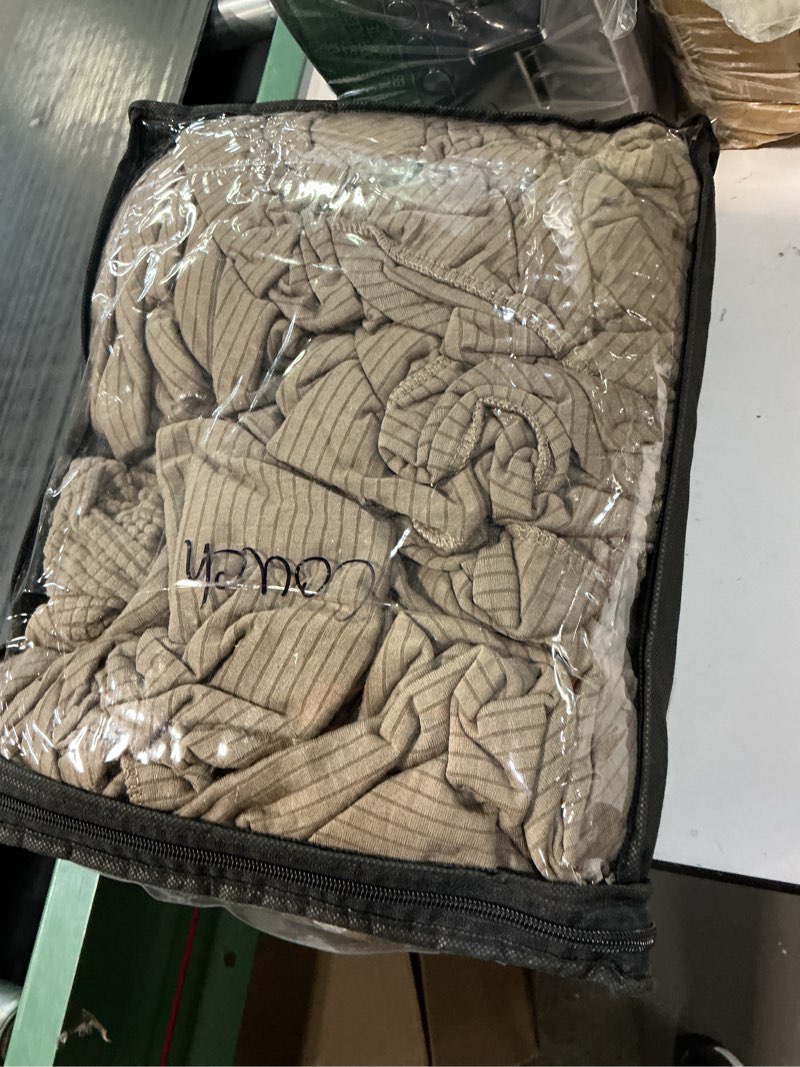 Condition photo showing Good Condition for xineage 2025 new 3 pieces couch covers for 2 extra large cushion sofa super stretch sofa cover for 2 large seat cushion universal loveseat slip cover for living room (coffee), 71"-91"(2 cushions) 71"-91"(2 cushions) coffee