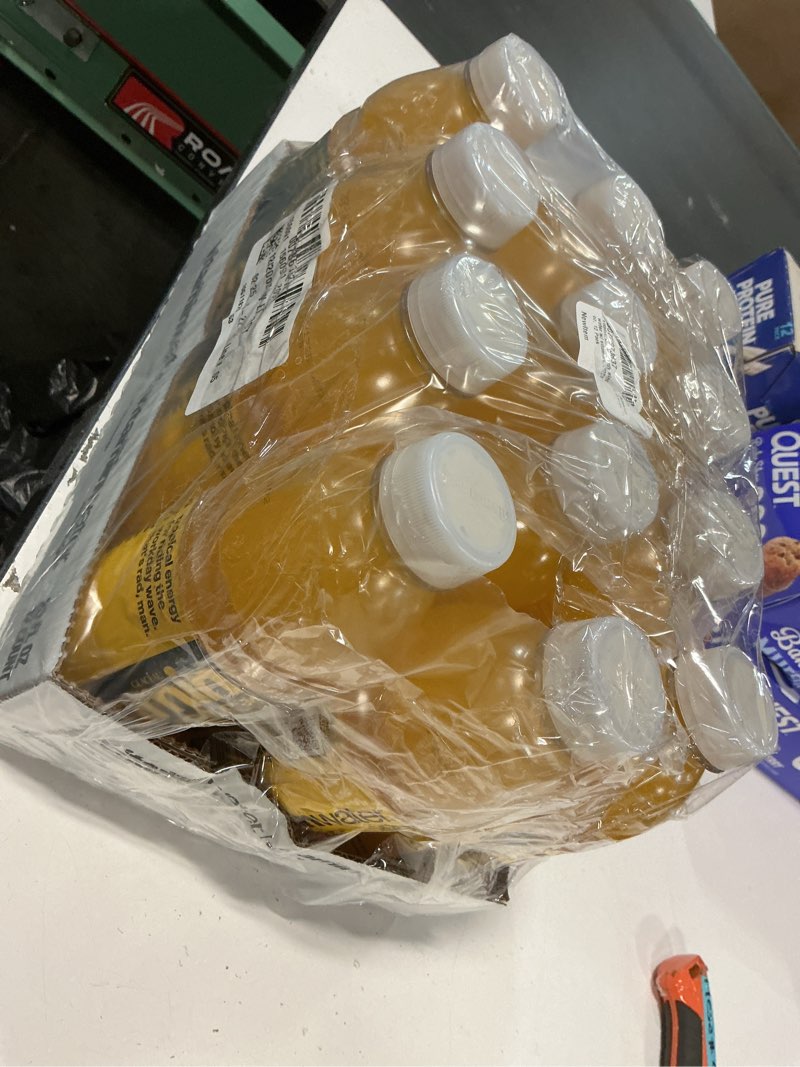 Condition photo showing New/Like New for vitaminwater Energy Tropical Citrus Nutrient Enhanced Flavored Water Beverage, 20 fl oz Bottles, 12 Pack Energy Tropical Citrus 20 fl oz (Pack of 12)