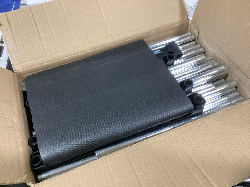 Condition photo showing Good Condition for Mavivegue Book Shelf, 9 Cube Storage Organizer, DIY Bookcase, Metal Cube Bookshelf, Tall Book case for Bedroom, Living Room,Office, Closet Storage Organizer, Black Cubicle Storage Rack Black 9-Grid