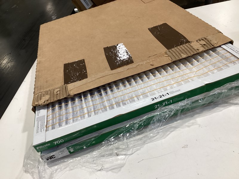 Condition photo showing Good Condition for similar to filtrete 21x21x1 ac furnace air filter, mpr 700, merv 8, tough on pollen, easy on airflow, 3-month pleated 1-inch electrostatic air cleaning filter, 2-pack (actual size 20.81 x 20.81 x 0.81 in)