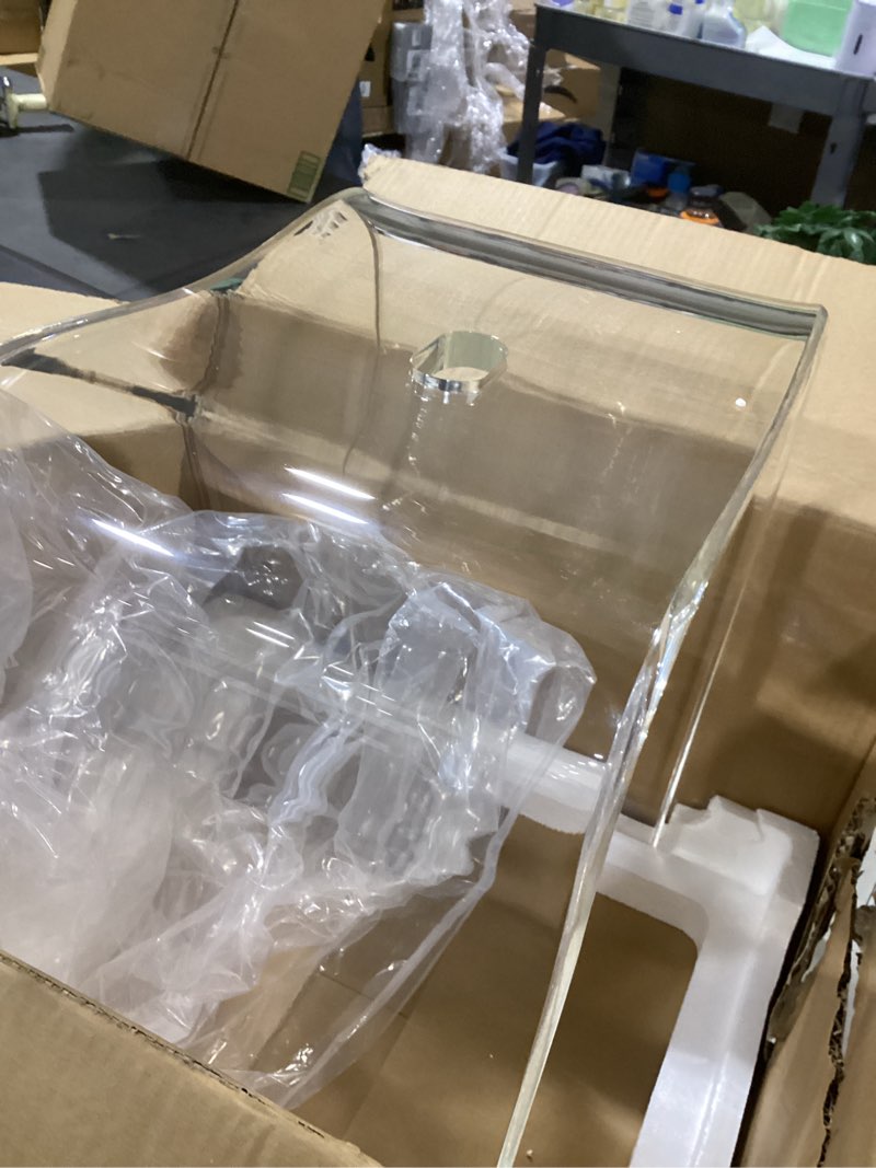 Condition photo showing Good Condition for acrylic anti-skip shower bench, clear shower stool for inside shower, modern shower chair with curved seat & water leaking hole 300lbs weight capacity round