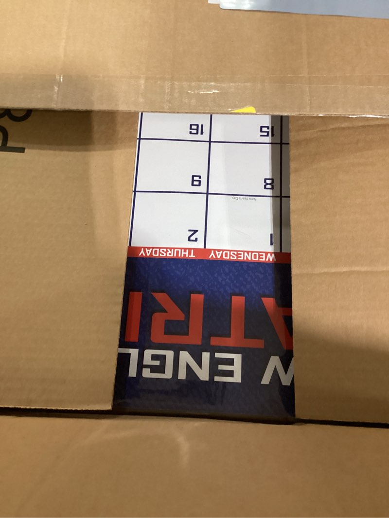 Condition photo showing New/Like New for TURNER SPORTS New England Patriots 2025 22x17 Desk Calendar (25998061543)