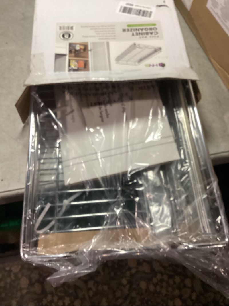Condition photo showing New/Like New for Pull Out Cabinet Organizer 14" W X 22" D, Slide Out Drawers For Kitchen Organizers and Storage, Pull Out Drawers For Cabinets Capacity Heavy Duty Caddy, Cabinet Shelves Chrome-Plated, Bathroom Pantry