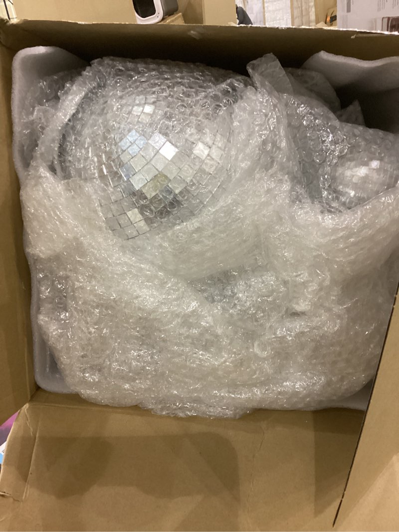 17 Pcs Disco Ball Decor: Mini Large Assorted Size Hanging Mirror Disco Balls - Silver Christmas Orna