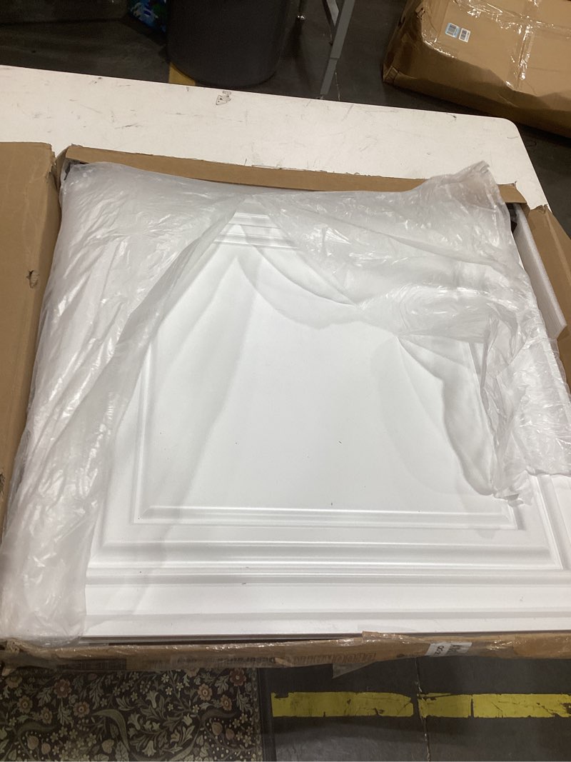 Condition photo showing Good Condition for art3d pvc ceiling tiles, 2'x2' plastic sheet in white (24-pack) 24"x24" white 1 24
