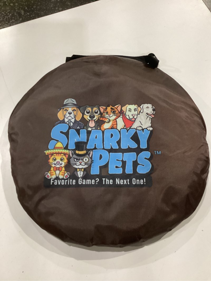 Condition photo showing New/Like New for cat tunnel, collapsible cardboard scratch box, house theme, 18x13x5 inches, for all cat breeds