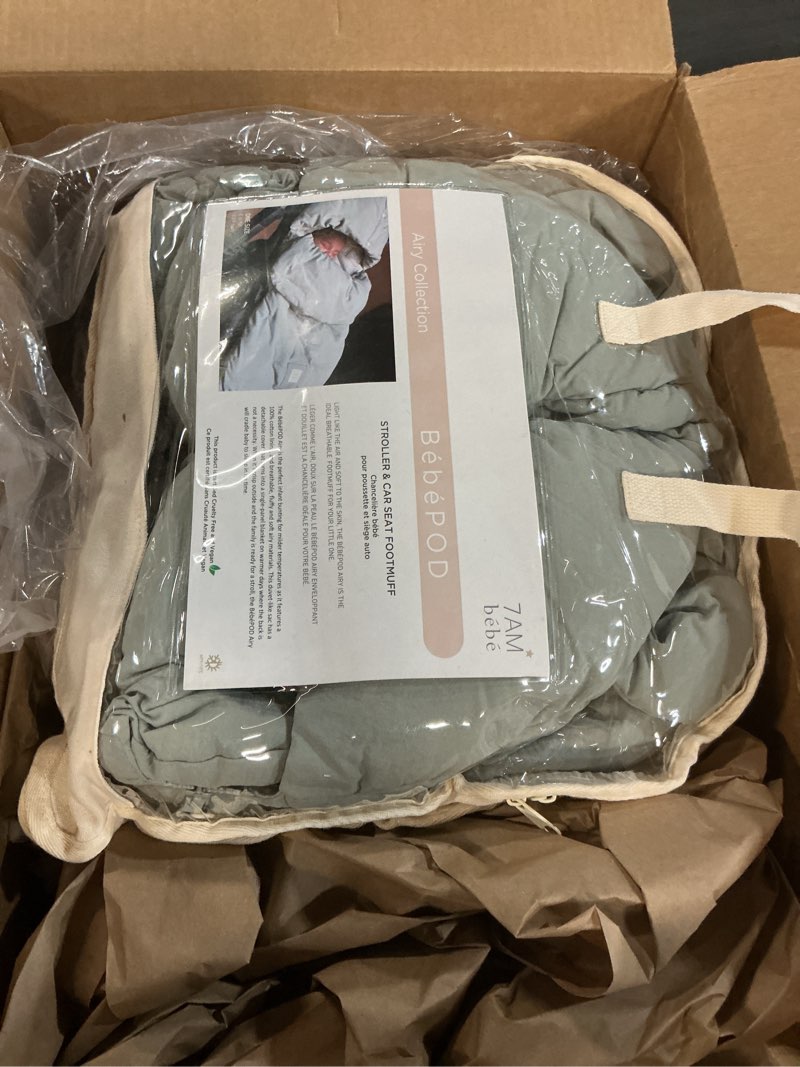 Condition photo showing As Is for 7AM Enfant Universal Stroller Footmuff - Water Repellent Winter Bunting Bag for Strollers & Car Seats, Soft Micro-Fleece & Plush Lined Stroller Footmuff for Baby Boy & Girl | BebePOD Bondi Blue 0 - 9 M