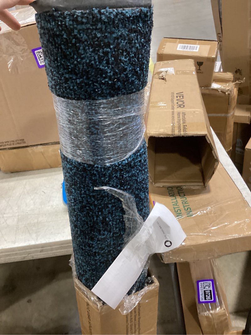 Condition photo showing Good Condition for vevor front door mat, 6 x 4 ft commercial floor mat for indoor and outdoor, industrial entrance carpet with pvc backing, heavy duty washable entry rug for hallway, kitchen, balcony, garage, slate blue blue-black 6 x 4ft