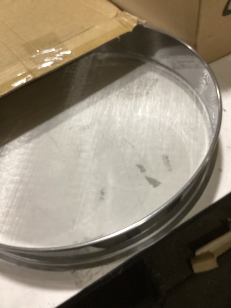 Condition photo showing As Is for sidasu vibrating sifter mesh screen stainless steel vibrating sieve mesh screen 60 mesh for dia 19.6" automatic powder sifter machine