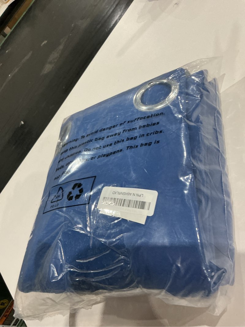 Condition photo showing Good Condition for ChrisDowa Grommet Blackout Curtains for Bedroom and Living Room - 2 Panels Set Thermal Insulated Room Darkening Curtains (Royal Blue, 52W x 72L) 52"W x 72"L (Pack of 2) Royal Blue