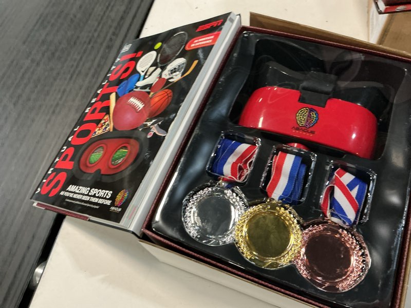 Condition photo showing Good Condition for abacus brands virtual reality espn gift box - illustrated interactive vr book and stem learning acti