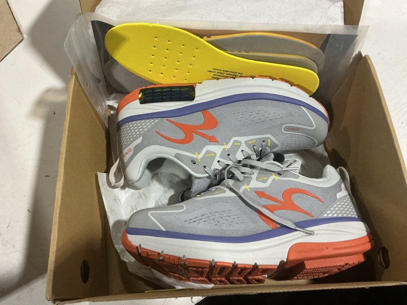 Condition photo showing New/Like New for g-defy mehalef men’s cross trainer shoe | heel support | versoshock technology for pain associated with prolonged standing or walking | arch support | diabetic shoes | wide shoes | free orthotic 10 wide grey
