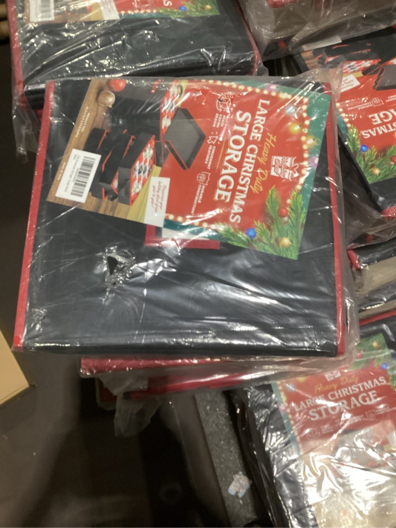 Condition photo showing New/Like New for Holiday Cheer Premium Christmas Ornament Storage with 8 Tray – Christmas Storage Container with Dividers Perfect for Holiday Decorations– Fits 128 Holiday Ornaments – Tear-Proof Fabric Green Large