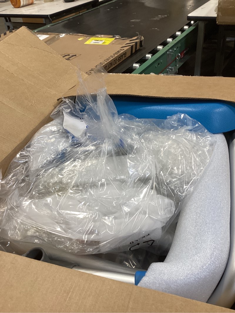 Condition photo showing Good Condition for fsa/hsa eligible swivel shower chair with arms and back, padded shower bench with pivoting arms, height adjustable shower chair for elderly and disabled, 400 lbs regular-blue(swivel)
