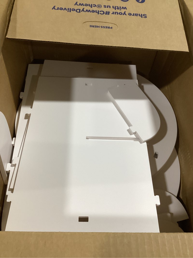 Condition photo showing Good Condition for SpaceAid 2 Tier Rotating Bookshelf Tower, Spinning Bookcase Lazy Susan, Revolving 360 Book Shelf Storage Round Carousel, Vertical Rotate Turning Spiral Corner Organizer, White 2 Tier, 25.6" H White