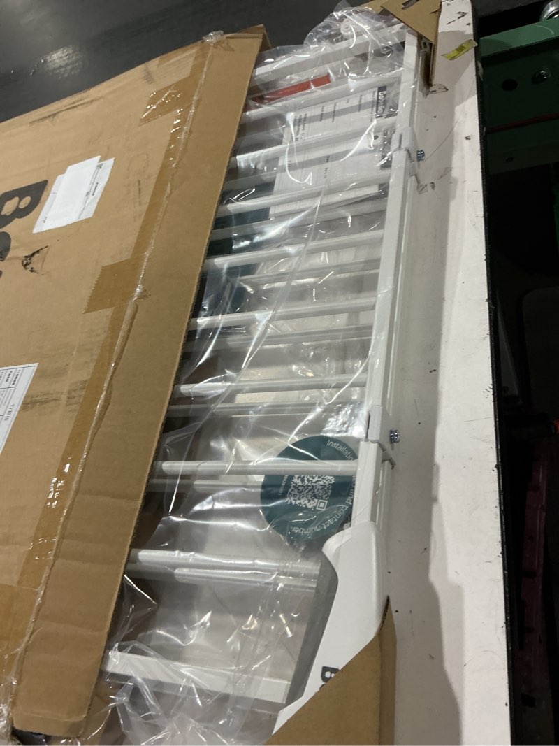 Condition photo showing New/Like New for babelio baby gate for stairs, kitchen & doorways, no bottom bar| easy installation| one-handed operation| auto-close| hardware mount (drill needed) safety dog gate (white - b17, 29-49" w, 28" h) white - b17 28" h, 29-49" w-wide