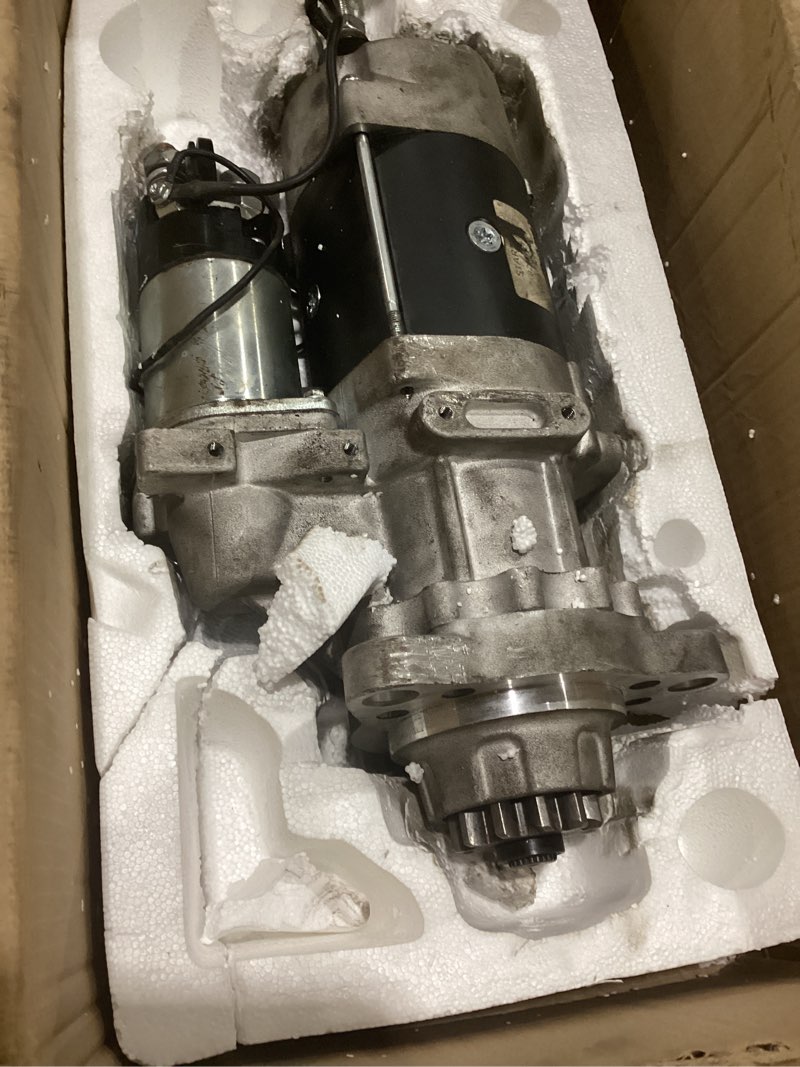 Condition photo showing As Is for 8200308 new 39mt starter fit for ford mack kenworth freightliner volvo heavy duty trucks 12v 11t cummins isx m11 n14 caterpillar delco rotatable 3103304 8201079