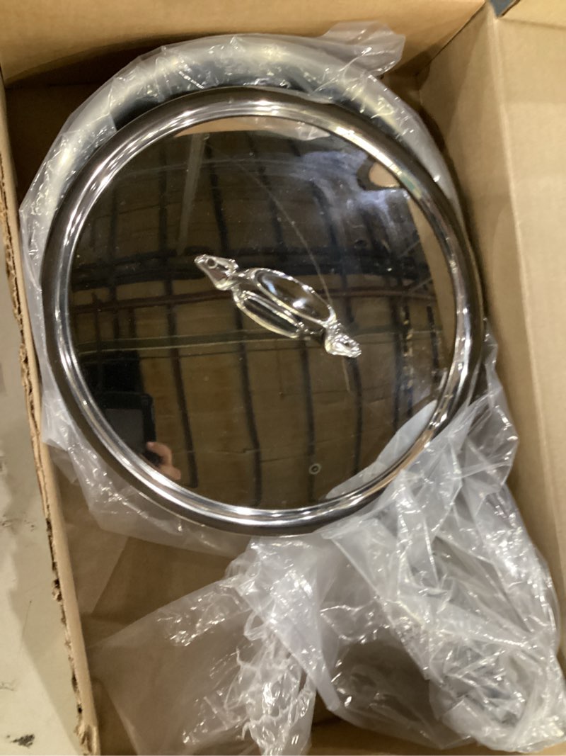 Condition photo showing Good Condition for all-clad d3® stainless steel 10 inch frying pan covered- made in the usa- the original bonded professional cookware- oven safe & induction compatible 10" stainless steel pan with lid