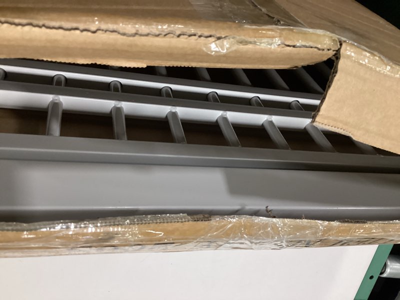 Condition photo showing Good Condition for 78.8" Extra Tall Cat Gate, 28.3-33" Wide Safety Metal Cat Door, Pressure Mounted Easy Walk Through Pet Gate with Door for Stairs, Doorways, Kitchen (White) 78.8" Tall White