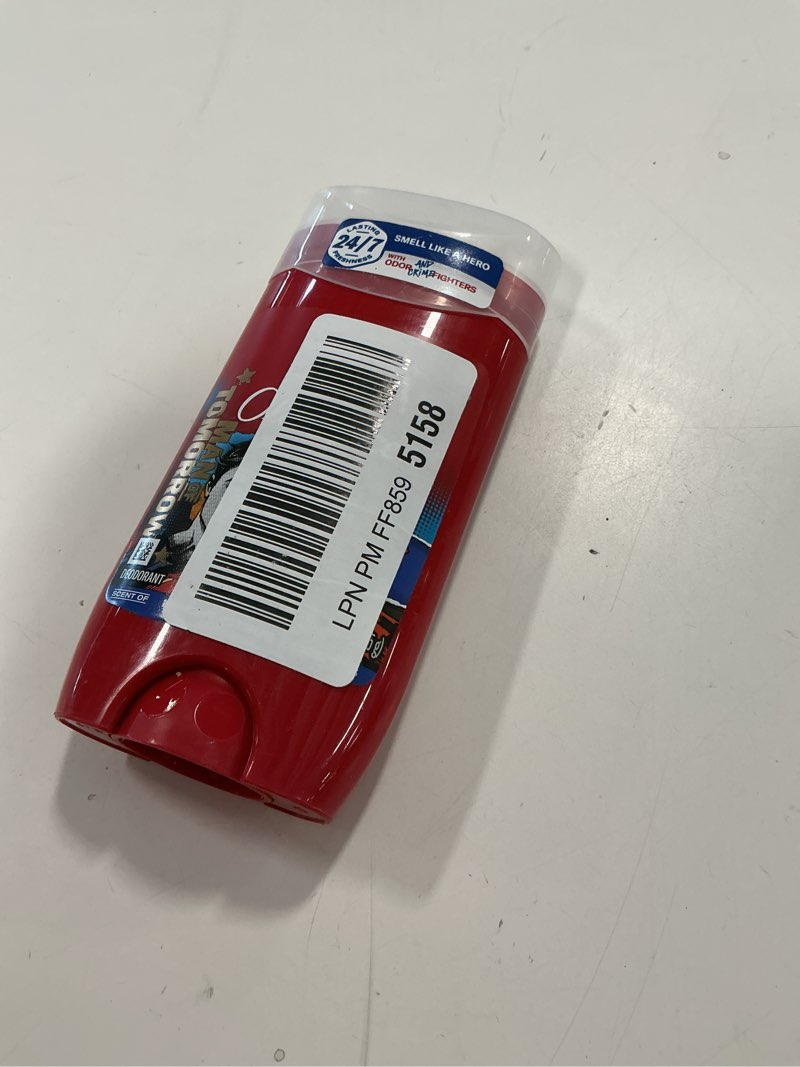 Condition photo showing Good Condition for old spice aluminum free deodorant for men, 24/7 freshness & lasting scent, 24/7 long lasting sweat & odor protection, smell like a hero, superman, bright citrus and cosmos scent, 3 oz