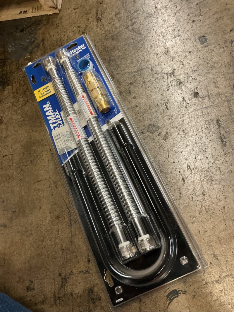 Condition photo showing As Is for Eastman 48280 Gas Water Heater Installation Kit  Stainless Steel